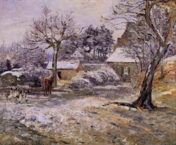  neige Art - neige à montfoucault 1874 Camille Pissarro paysage